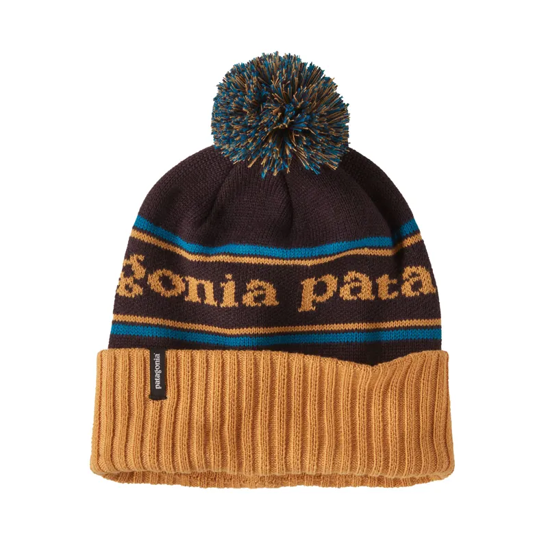 Patagonia Powder Town Beanie in Park Stripe: Dried Mango